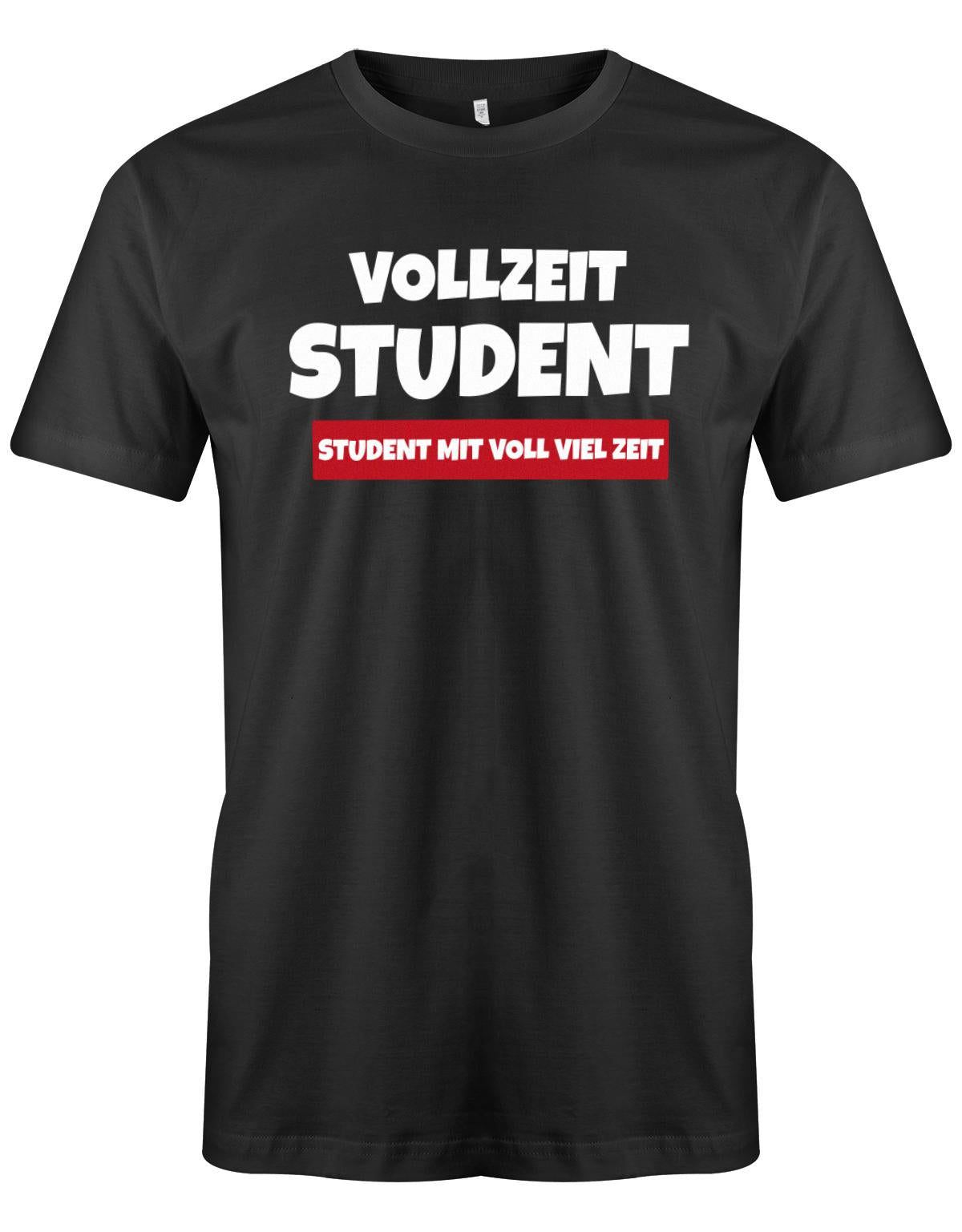 Vollzeit-Student-Student-mit-voll-viel-zeit-Herren-Shirt-Schwarz