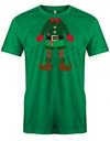 Weihnachten-Mini-Elf-Herren-Shirt-Gruen