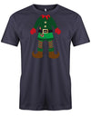 Weihnachten-Mini-Elf-Herren-Shirt-Navy