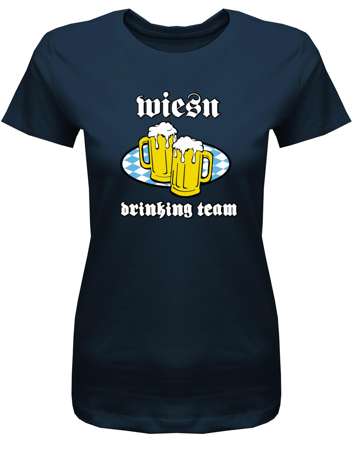 Wiesn-Drinking-Team-Damen-Shirt-Navy