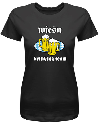 Wiesn-Drinking-Team-Damen-Shirt-Schwarz