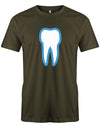 Zahn Kostüm Ersatz - Zahnarzt - Zahnfee Männer Shirt Army