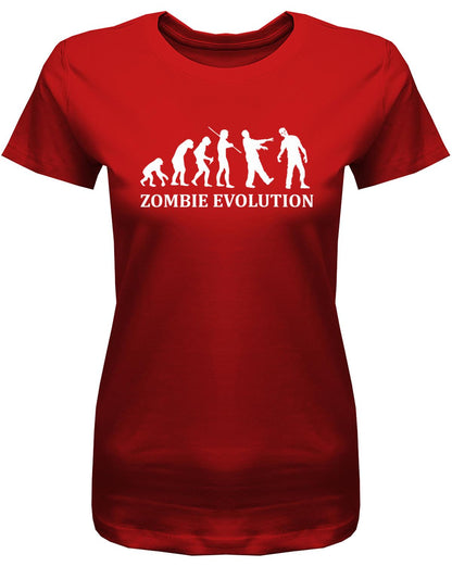 Zombie-Evolution-Damen-Halloween-Shirt-Rot