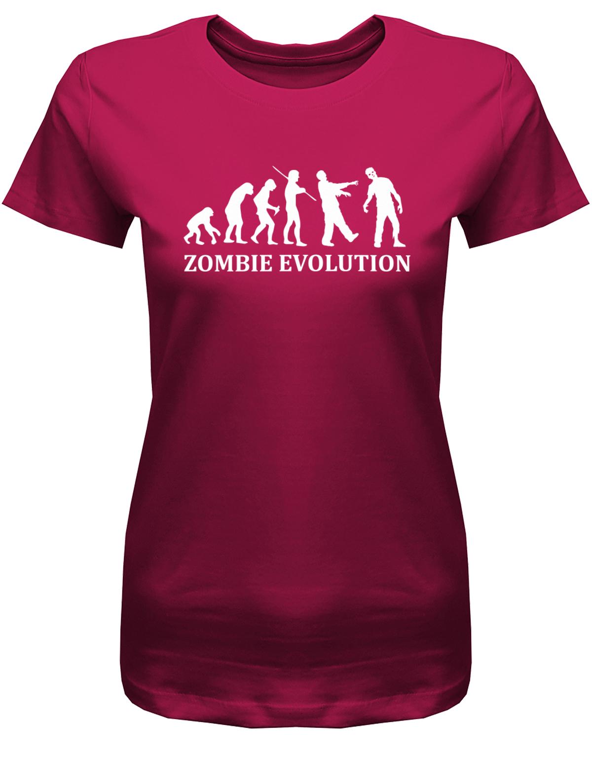 Zombie-Evolution-Damen-Halloween-Shirt-Sorbet