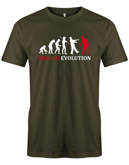 Zombie-Evolution-Herren-Halloween-Shirt-Army
