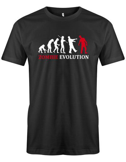 Zombie-Evolution-Herren-Halloween-Shirt-SChwarz