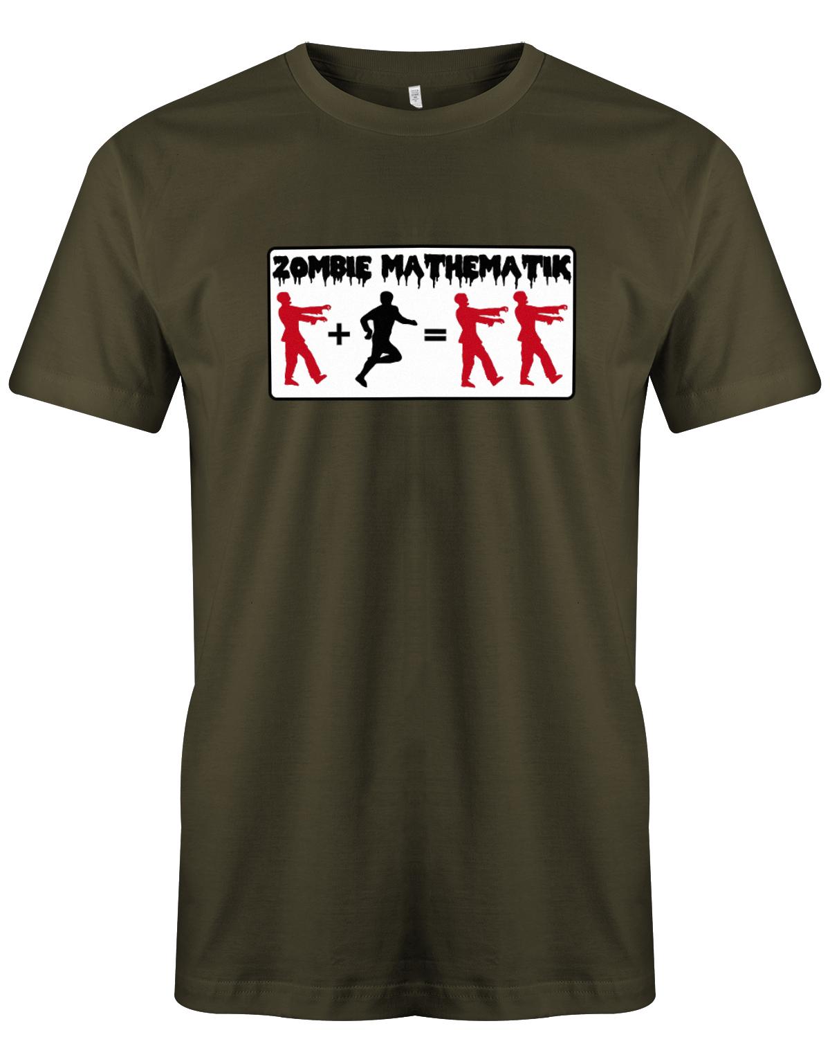 Zombie-Mathematik-Halloween-Shirt-Herren-Army