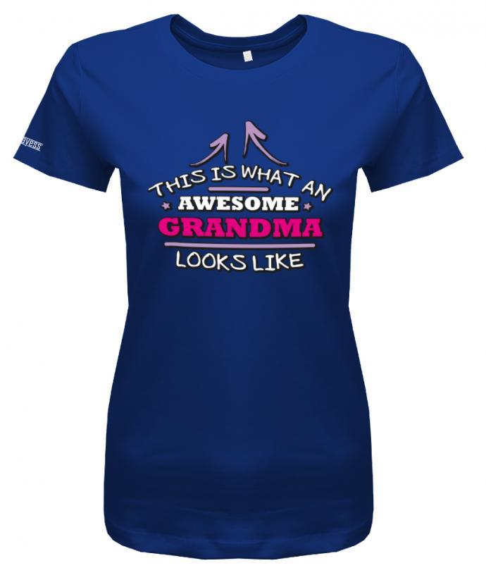 awesome-grandma-damen-shirt-royalblau