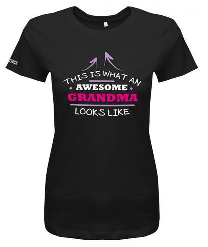 awesome-grandma-damen-shirt-schwarz
