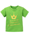 T Shirt 2 Geburtstag Mädchen Baby. Die 2-jährige Prinzessin. Personalisiert mit Namen vom Geburtstagskind. Grün