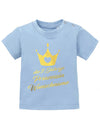 T Shirt 2 Geburtstag Mädchen Baby. Die 2-jährige Prinzessin. Personalisiert mit Namen vom Geburtstagskind. Hellblau