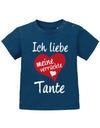 Tante Spruch Baby Shirt. Ich liebe meine verrückte Tante mit großen Herz. Navy