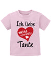 Tante Spruch Baby Shirt. Ich liebe meine verrückte Tante mit großen Herz. Rosa