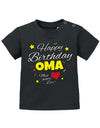 Oma Spruch Baby Shirt. Happy Birthday Oma, Mein Herz gehört dir. Schwarz