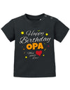 Opa Spruch Baby Shirt. Happy Birthday, Opa, mein Herz gehört Dir. Schwarz
