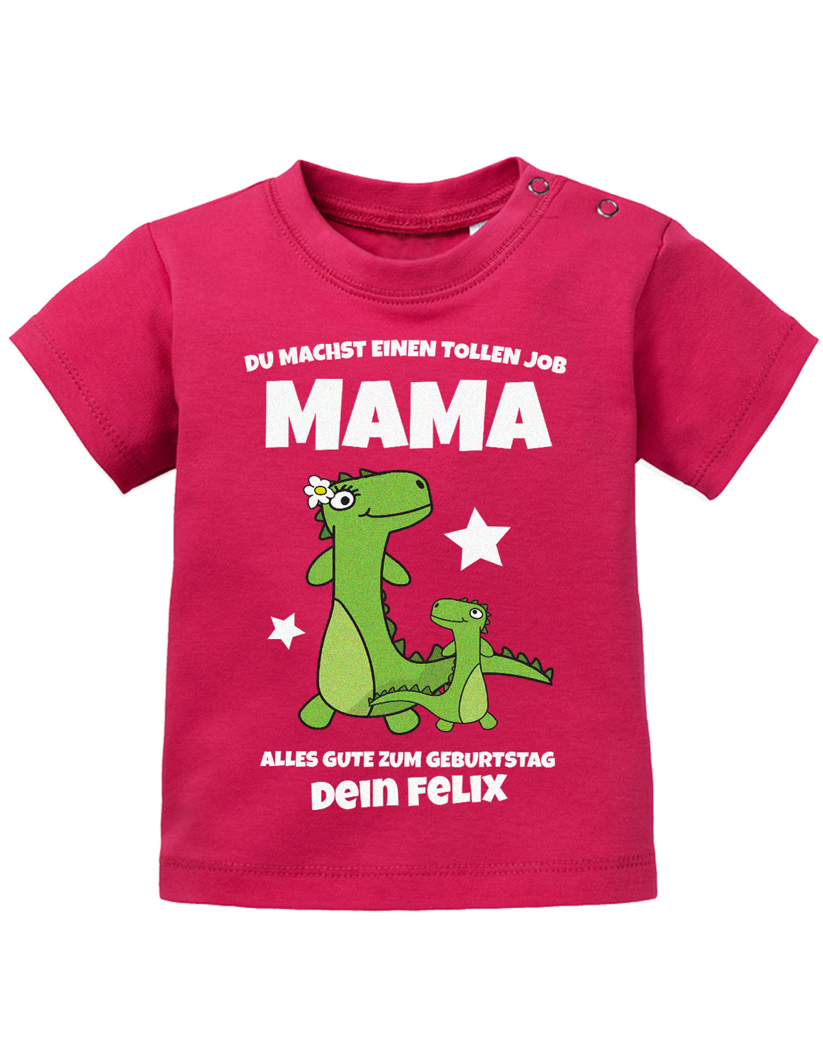 Mama Spruch Baby Shirt. Du machst einen tollen Job, Mama. Alles Gute zum Geburtstag. Personalisiert mit Namen. Sorbet
