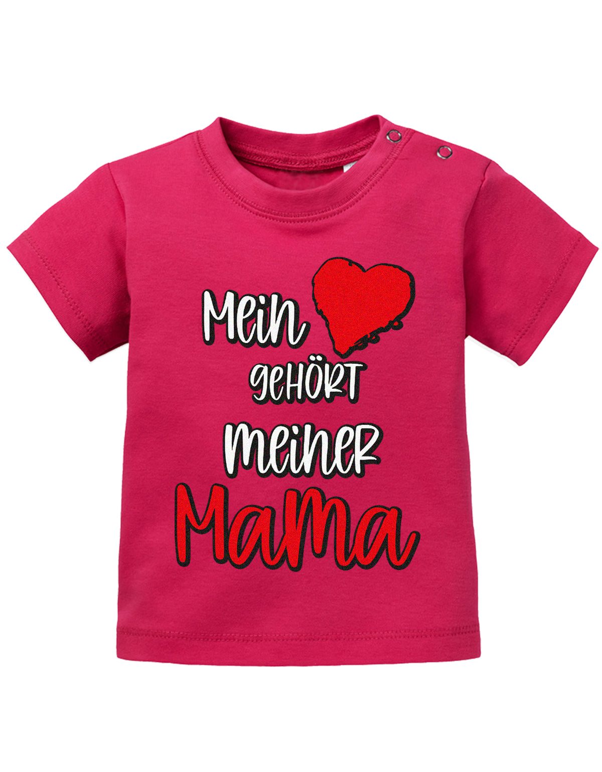 Mama Spruch Baby Shirt. Mein Herz gehört meiner Mama. Sorbet
