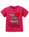 Mama Spruch Baby Shirt. Mein Herz gehört meiner Mama. Sorbet