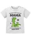 Mama Spruch Baby Shirt. Du machst einen tollen Job, Mama. Alles Gute zum Geburtstag. Personalisiert mit Namen. Weiss