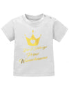 T Shirt 2 Geburtstag Junge Baby. Der 2 Jährige Prinz. Personalisiert mit Namen vom Geburtstagskind. geburtstag shirt mit krone und namenWeiss