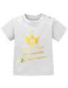 T Shirt 2 Geburtstag Mädchen Baby. Die 2-jährige Prinzessin. Personalisiert mit Namen vom Geburtstagskind. Weiss