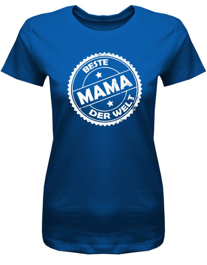 beste-Mama-der-Welt-Stempel-Grunge-Damen-Shirt-Royalblau