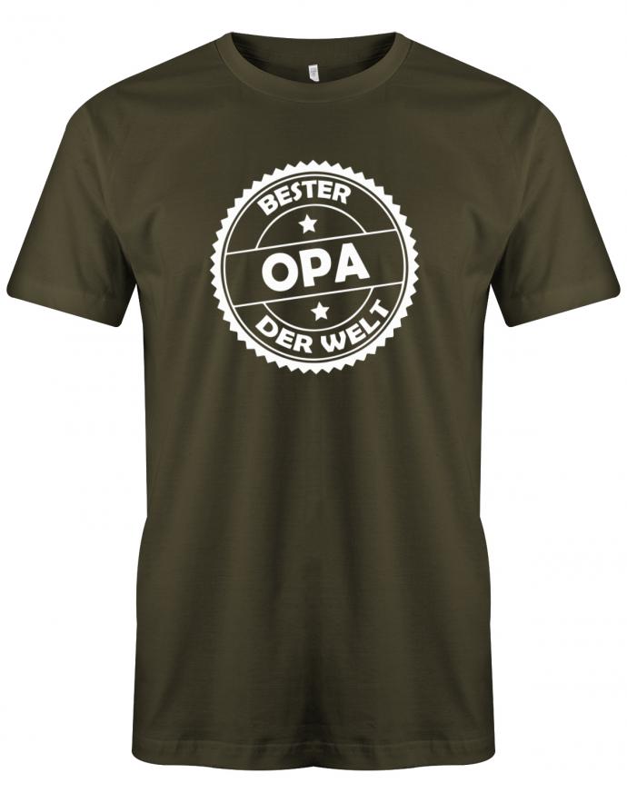 Opa Shirt bedruckt mit Bester Opa Stempel Opa in Army