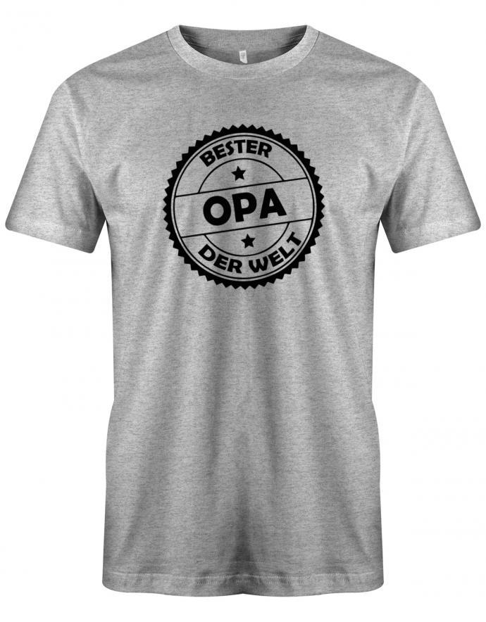Opa Shirt bedruckt mit Bester Opa Stempel Opa in Grau