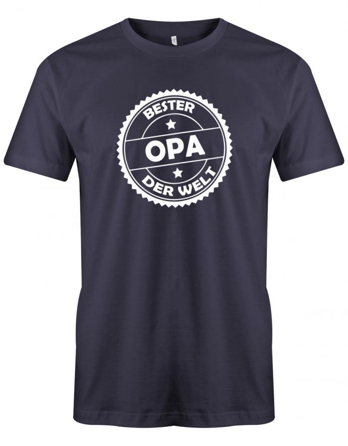 Opa Shirt bedruckt mit Bester Opa Stempel Opa in Navy