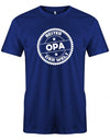 Opa Shirt bedruckt mit Bester Opa Stempel Opa in Royalblau