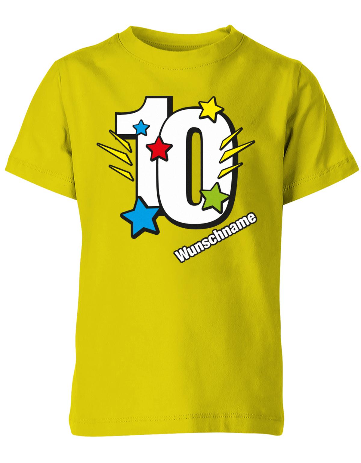 bunte-sterne-10-geburtstag-wunschname-kinder-shirt-gelb