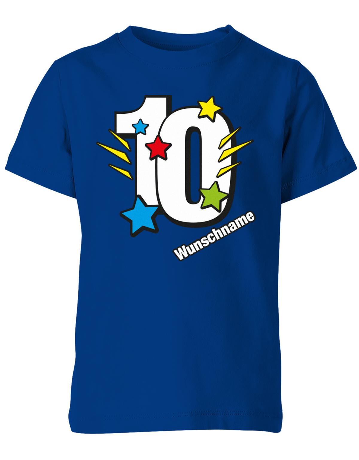 bunte-sterne-10-geburtstag-wunschname-kinder-shirt-royalblau