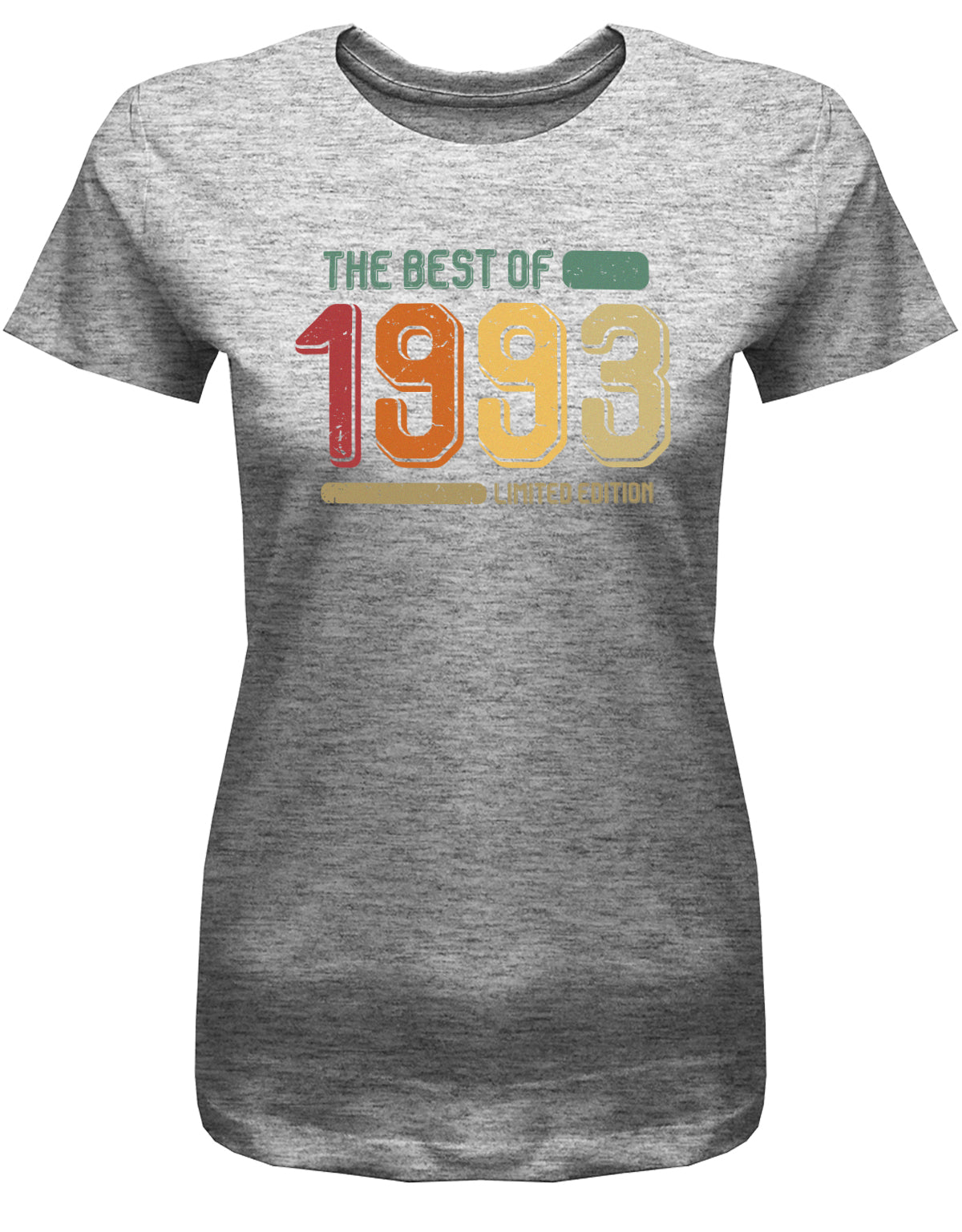 Lustiges T-Shirt zum 30. Geburtstag für die Frau Bedruckt mit: The Best of 1993 Limited Edition Retro Vintage ✓ Geschenk zum 30 geburtstag Frau ✓ 1993 geburtstag Frau ✓ 30 Geburtstag tshirt ✓ shirt geburtstag 30 Grau