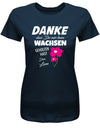 Danke dass du mir beim wachsen geholfen hast Blume - Erzieherin T-Shirt Navy