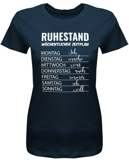 bedrucktes_tshirt_shirt_bedrucken_t-shirt_bedrucktes_shirt_rente_ruhestand_offiziell_im_ruhestand_personalisiertes_shirt_textildruck_kissen_bedrucken_ruhestand_wöchentlicher_zeitplan_montag_dienstag_mittwoch_donnerstag_freitag_samstag_sonntag