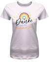 Danke für die Kunterbunter Zeit - Regenbogen - Erzieherin Geschenk T-Shirt Rosa