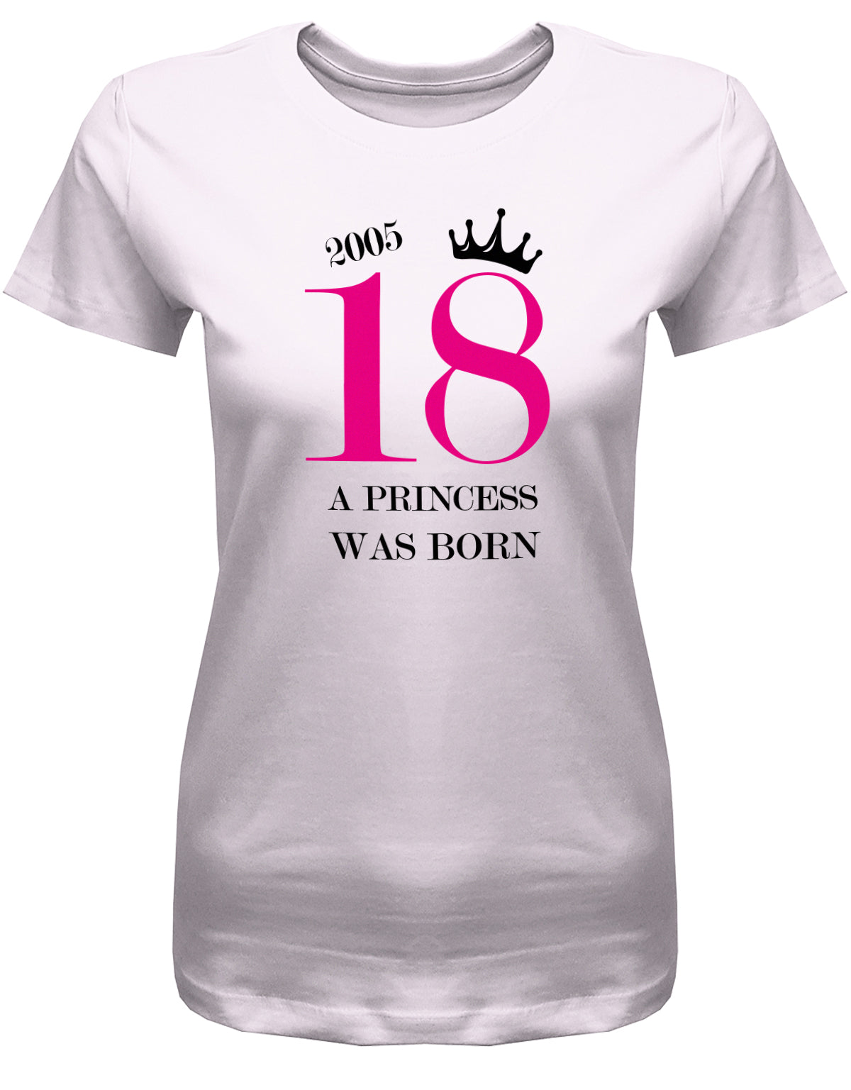 18 geburtstag Damen shirt Geschenk a Princess was Born 18 j