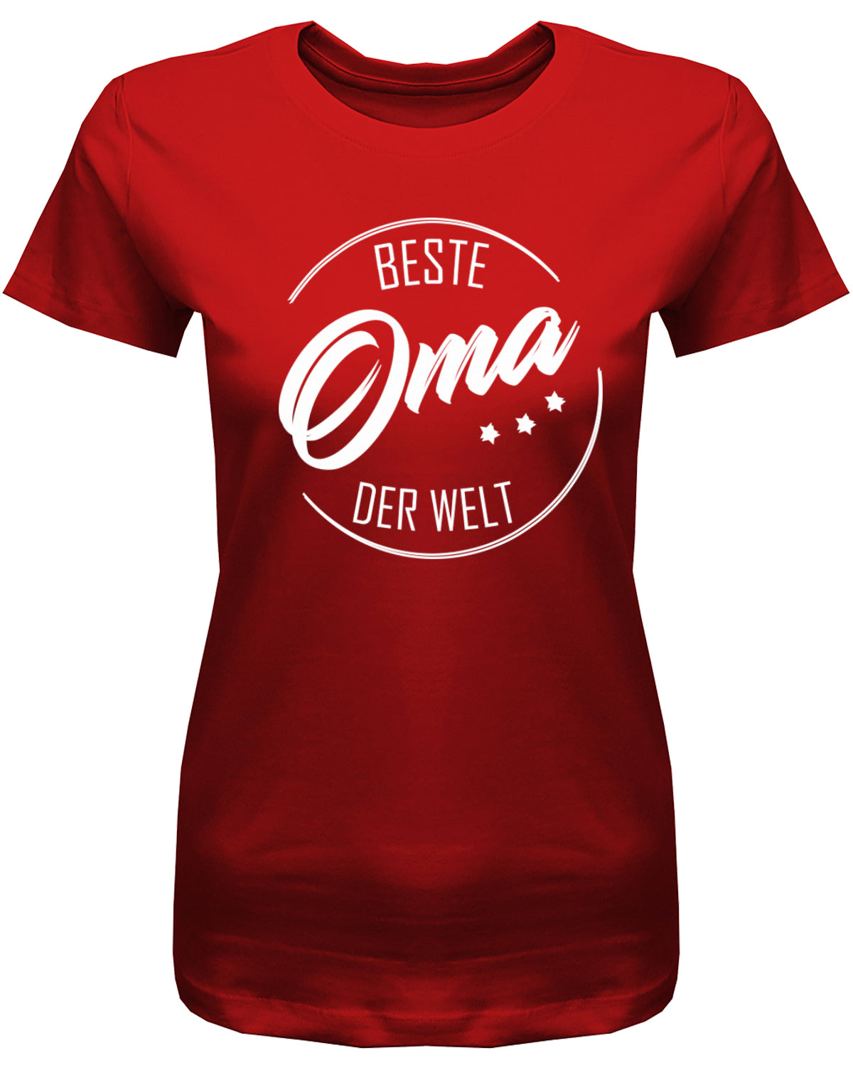Beste Oma der Welt-T-Shirt Damen-Geschenk-rot