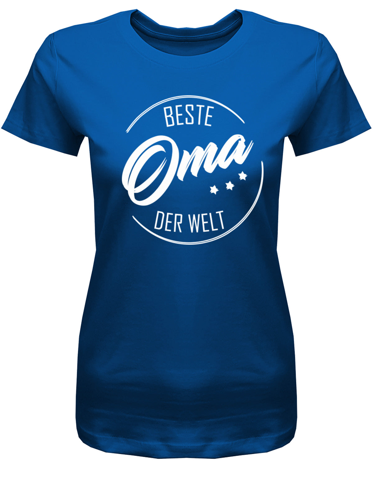 Beste Oma der Welt-T-Shirt Damen-Geschenk-royalblau