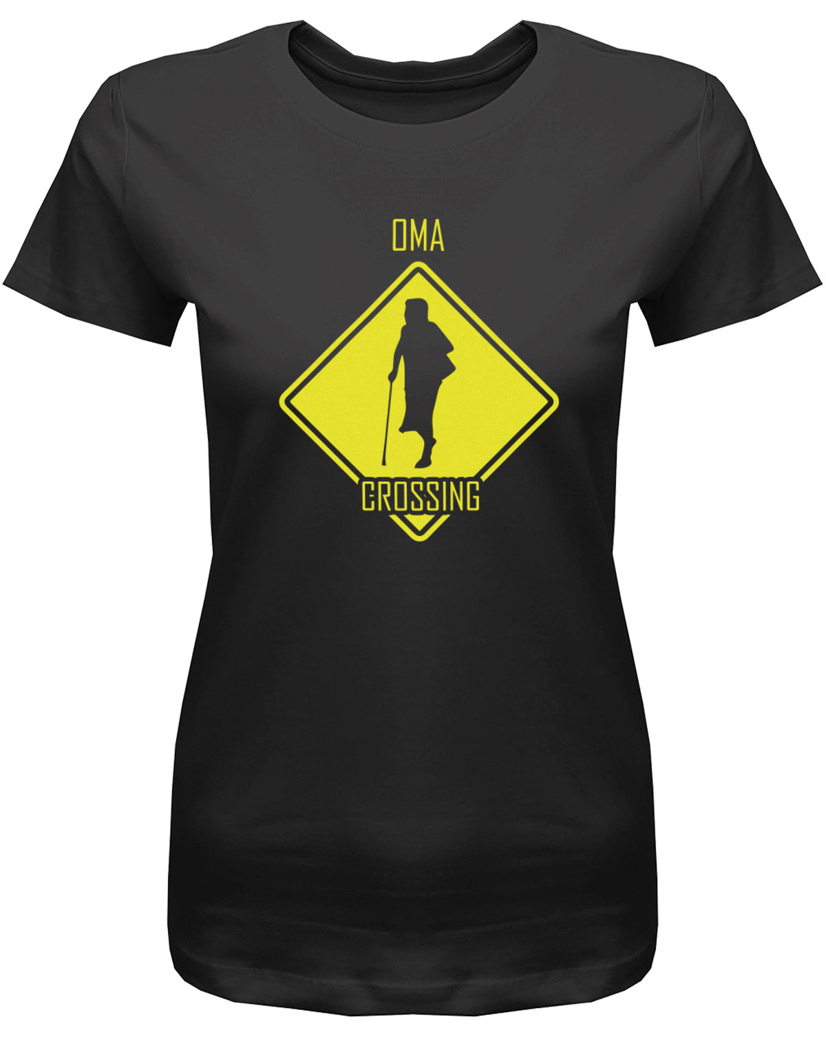 Oma Crossing - Achtung - Omi - Damen T-Shirt