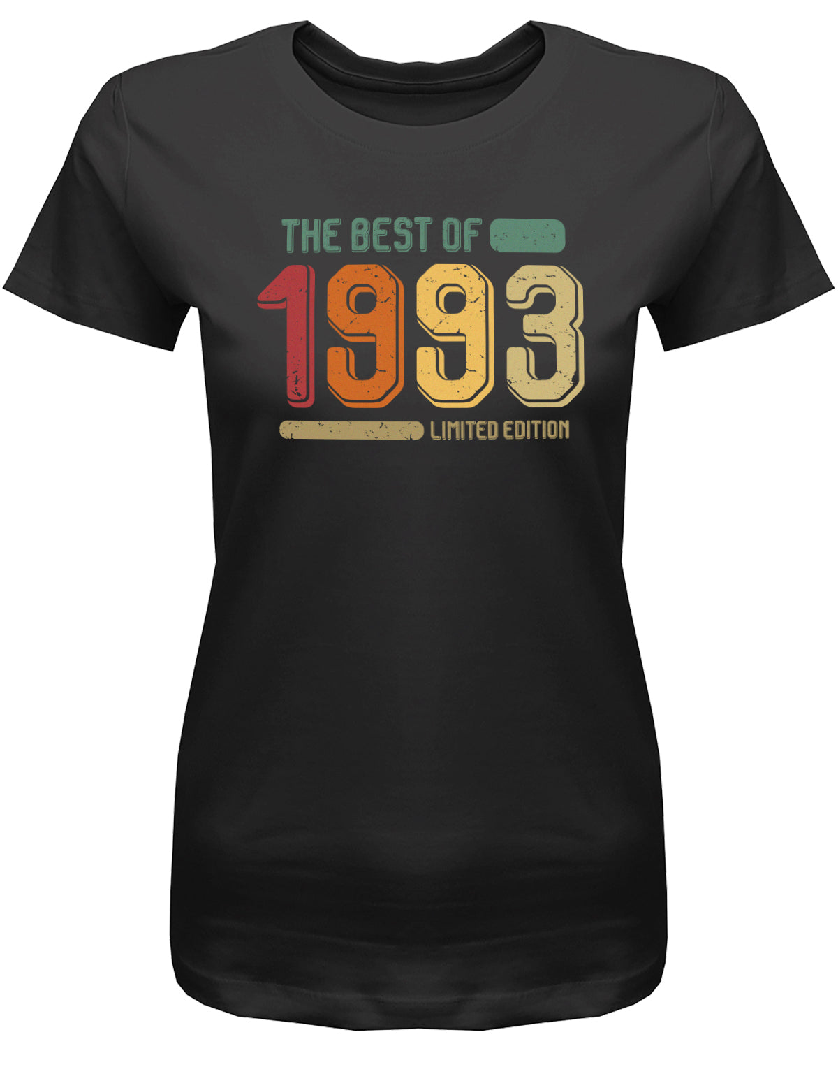 Lustiges T-Shirt zum 30. Geburtstag für die Frau Bedruckt mit: The Best of 1993 Limited Edition Retro Vintage ✓ Geschenk zum 30 geburtstag Frau ✓ 1993 geburtstag Frau ✓ 30 Geburtstag tshirt ✓ shirt geburtstag 30 Schwarz