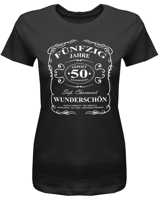 50 Jahre gereift zur Perfektion - Süß Charmant Wunderschön - 50 Geburtstag Shirt Frau