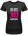 Lustiges T-Shirt zum 30. Geburtstag für die Frau Bedruckt mit So gut kann man mit 30 aussehen. Große pinke 30. Schwarz