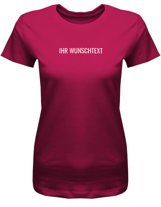 Frauen Tshirt mit Wunschtext. Minimalistisches Design.