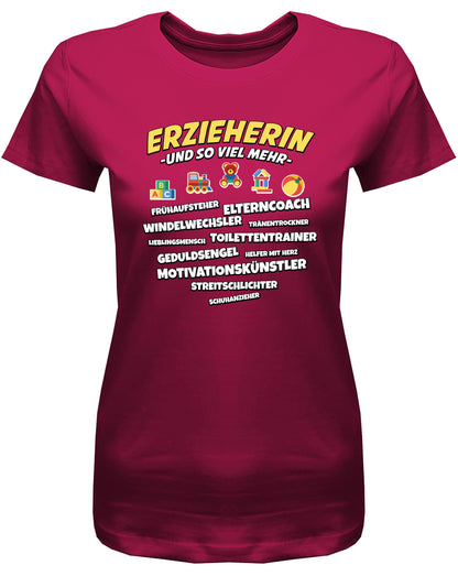 Erzieherin und so viel mehr - Erzieherin Geschenk Frauen T-Shirt Sorbet