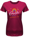 Danke für die Kunterbunter Zeit - Regenbogen - Erzieherin Geschenk T-Shirt Sorbet