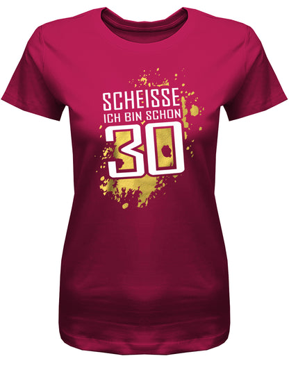 Lustiges T-Shirt zum 30. Geburtstag für die Frau. Bedruckt mit: Scheisse ich bin schon 30. Geschenk zum 30 geburtstag Frau ✓ 1993 geburtstag Frau ✓ 30 Geburtstag tshirt ✓ shirt geburtstag 30 Sorbet