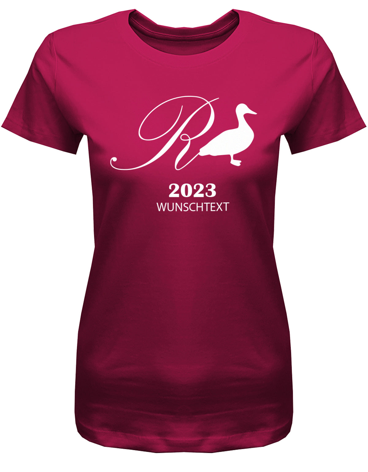 Rente Ente 2023 mit Wunschtext - Renterin Frauen T-Shirt