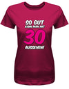 Lustiges T-Shirt zum 30. Geburtstag für die Frau Bedruckt mit So gut kann man mit 30 aussehen. Große pinke 30. Sorbet