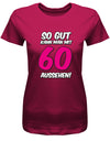 Lustiges T-Shirt zum 60 Geburtstag für die Frau Bedruckt mit So gut kann man mit 60 aussehen. Große 60 in Pink. Sorbet